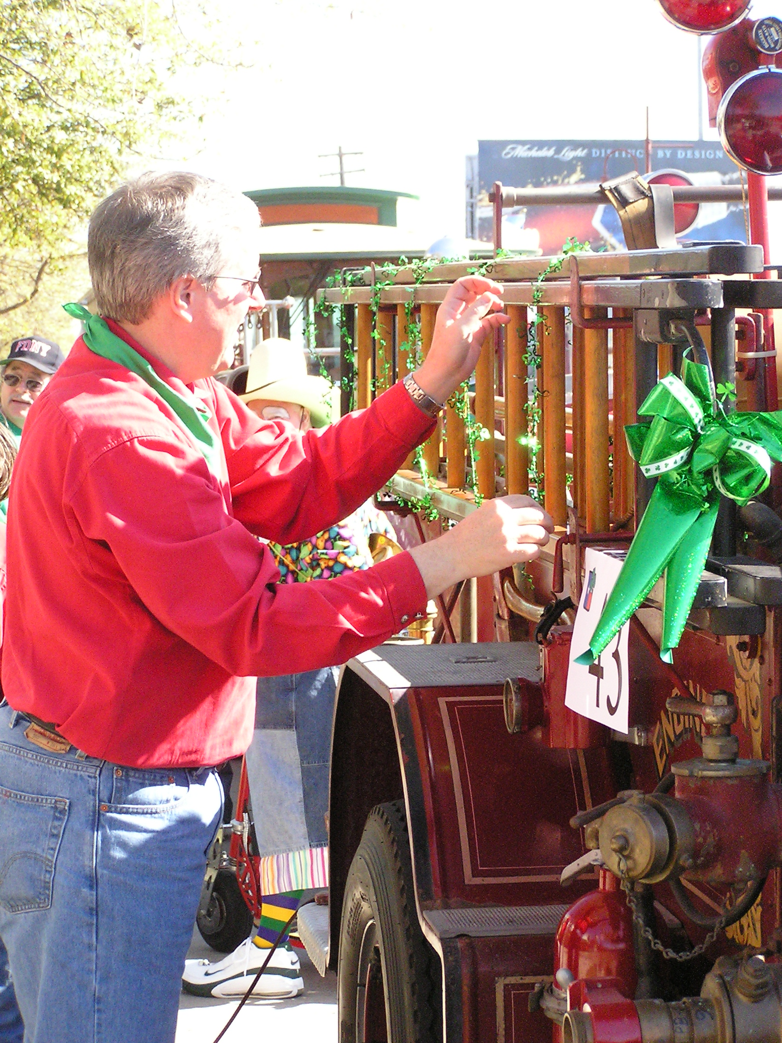 Jim decorating the ladders